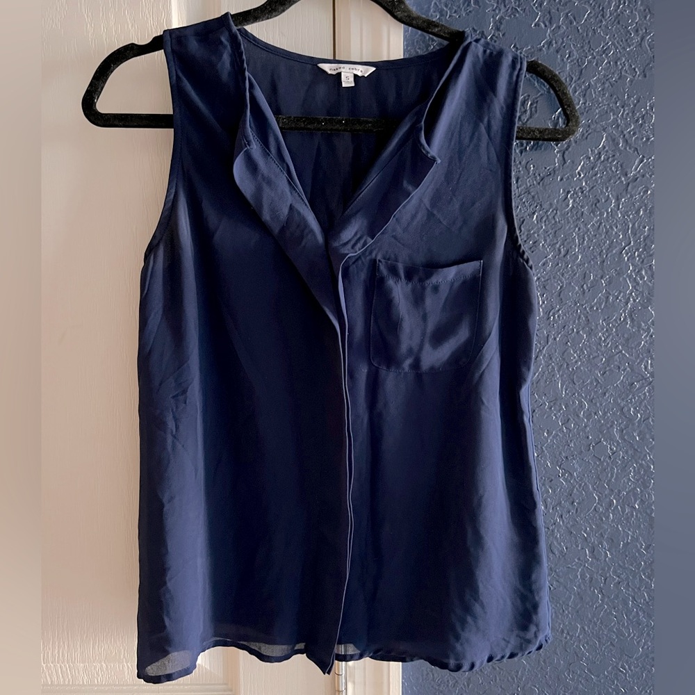 Naked Zebra blue blouse. Size small